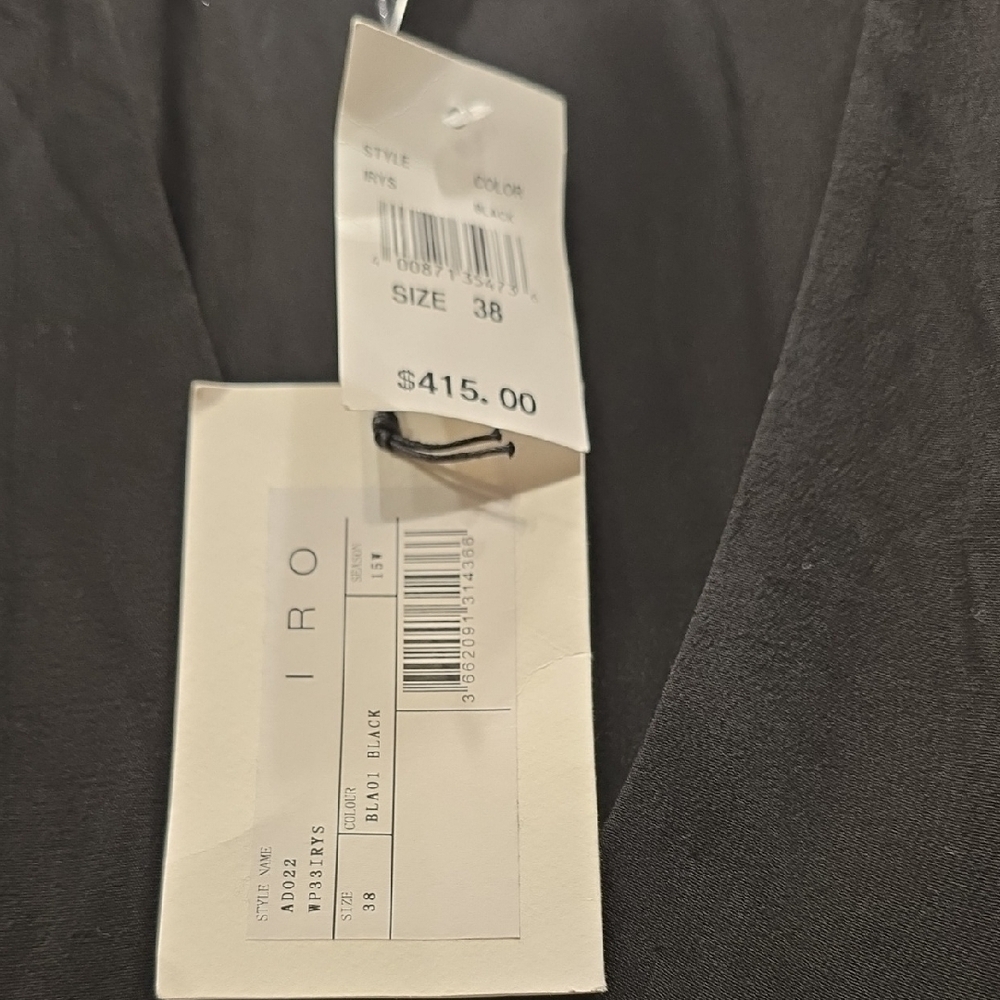 IRO Black V-Neck Mini Dress Viscose Size 38, Medium US - Picture 3 of 11